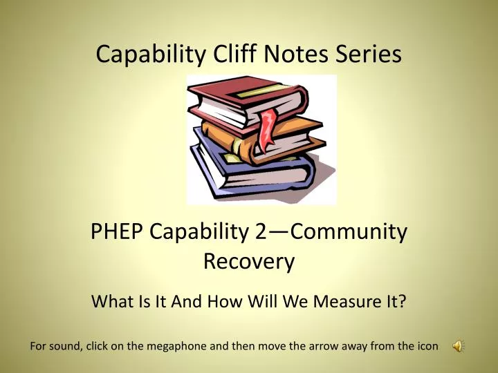 capability cliff notes series phep capability 2 community recovery