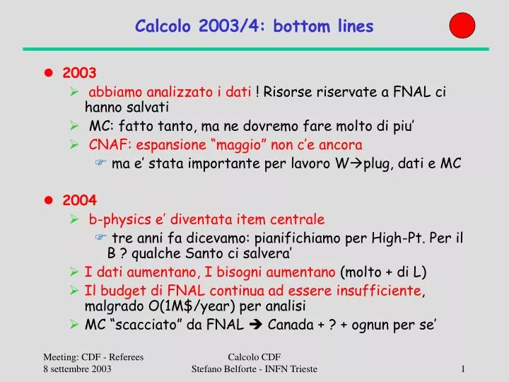 calcolo 2003 4 bottom lines