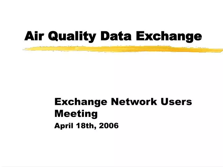 air quality data exchange