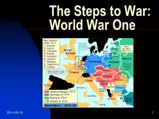 The Steps to War: World War One