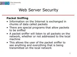 Web Server Security