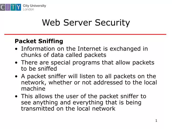 web server security