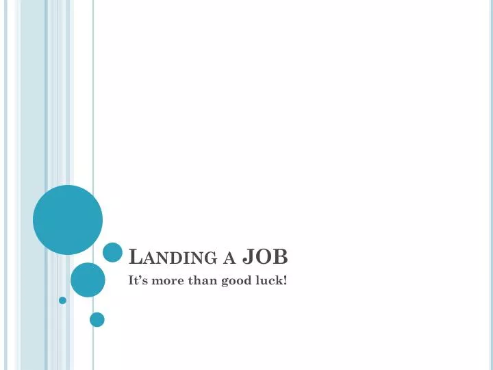 landing a job