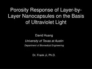 Porosity Response of Layer-by-Layer Nanocapsules on the Basis of Ultraviolet Light