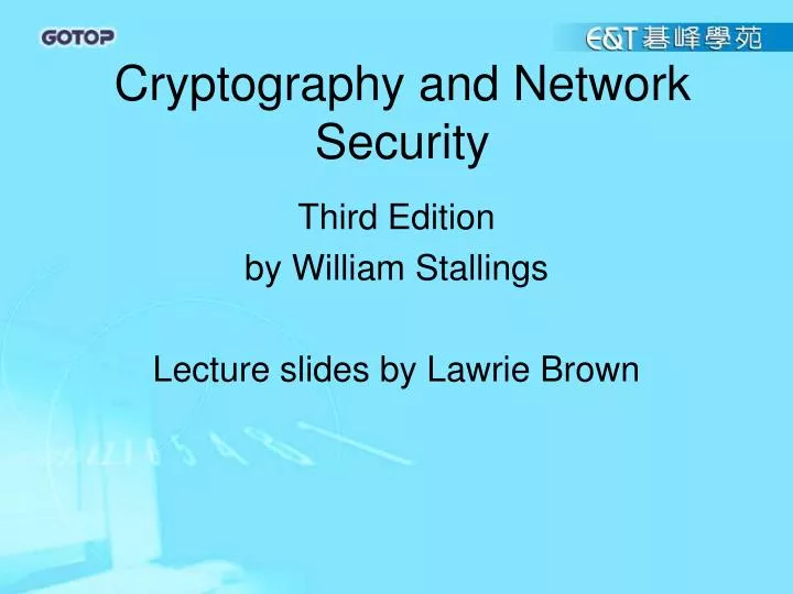 cryptography and network security