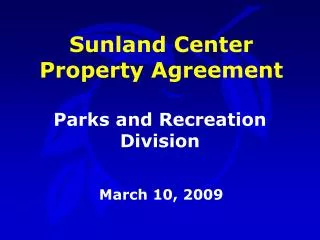 Parks and Recreation Division