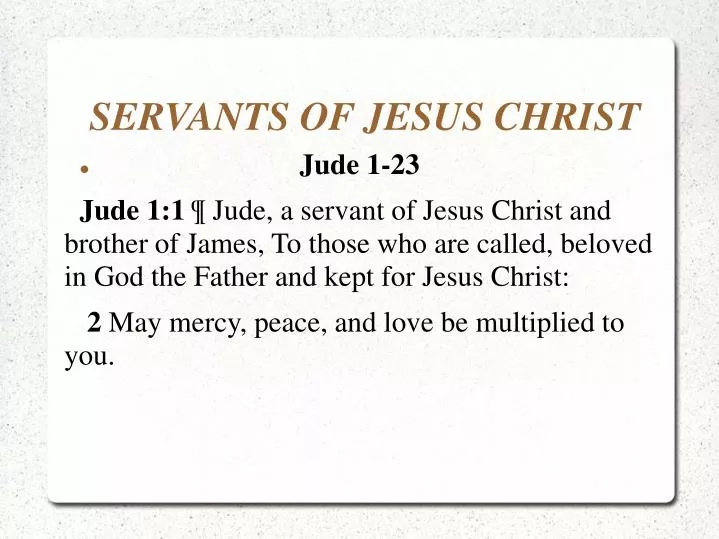 servants of jesus christ