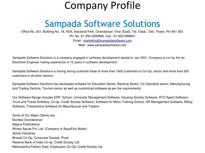 company profile