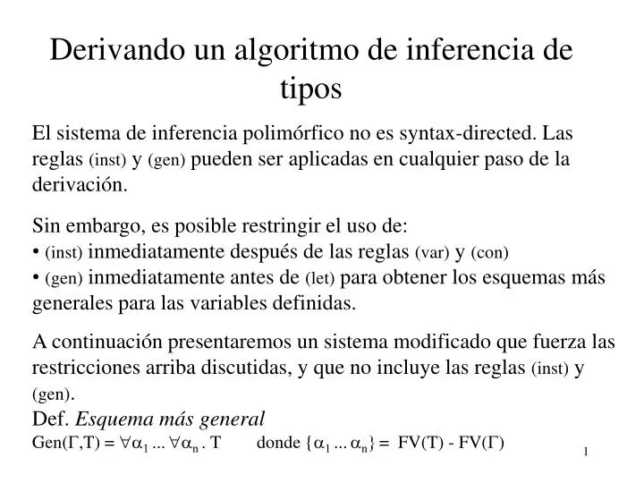 derivando un algoritmo de inferencia de tipos