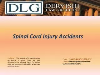 Spinal Cord Injury Accidents