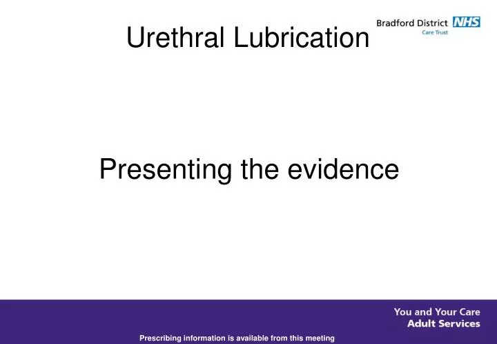 urethral lubrication