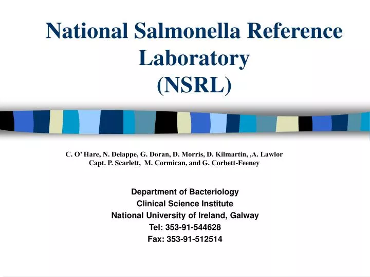 national salmonella reference laboratory nsrl