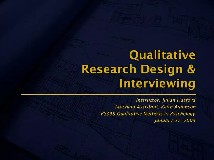 qualitative research design interviewing