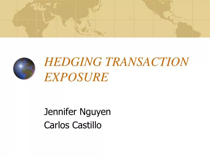 hedging transaction exposure
