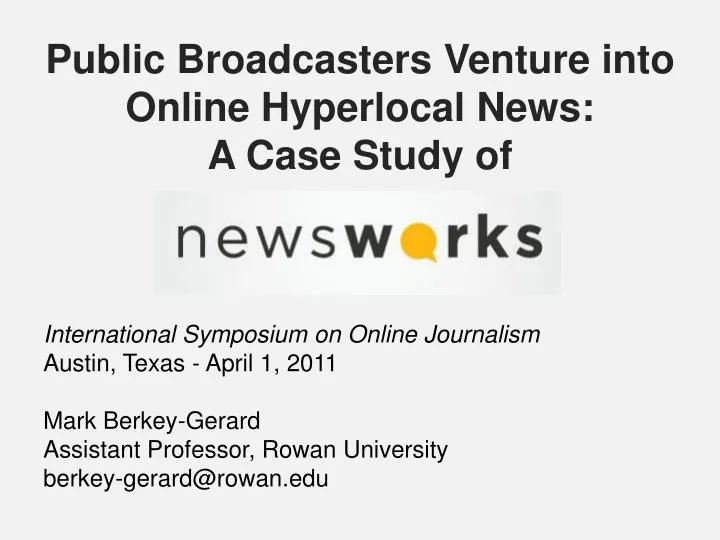 public broadcasters venture into online hyperlocal news a case study of