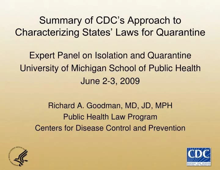 summary of cdc s approach to characterizing states laws for quarantine