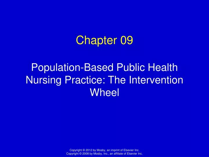 chapter 09 population based public health nursing practice the intervention wheel