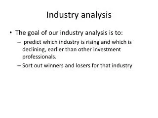 Industry analysis