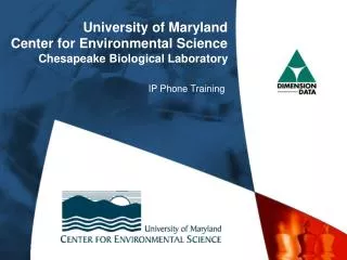 University of Maryland Center for Environmental Science Chesapeake Biological Laboratory