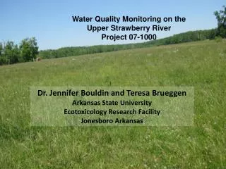 Water Quality Monitoring on the Upper Strawberry River Project 07-1000