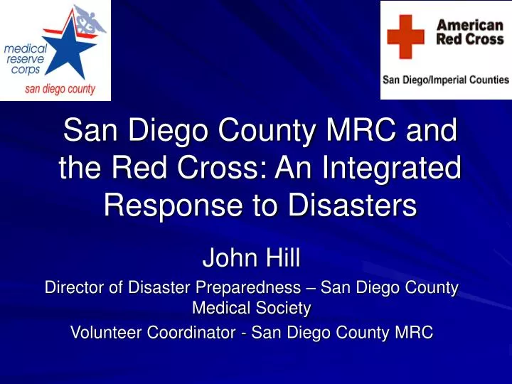 san diego county mrc and the red cross an integrated response to disasters