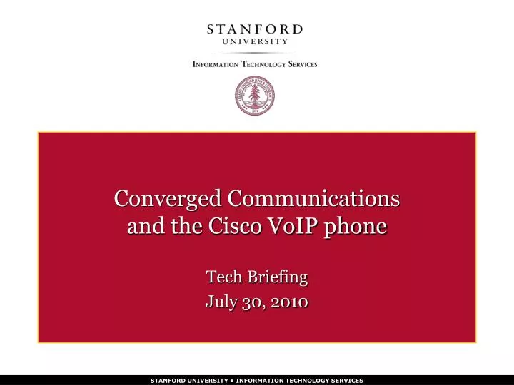 converged communications and the cisco voip phone