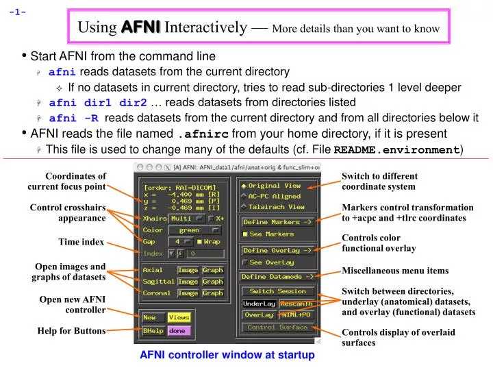 using afni interactively more details than you want to know