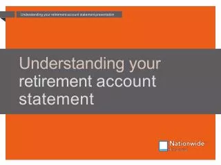 Understanding your retirement account statement