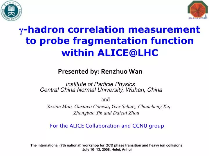 hadron correlation measurement to probe fragmentation function with in alice @ lhc