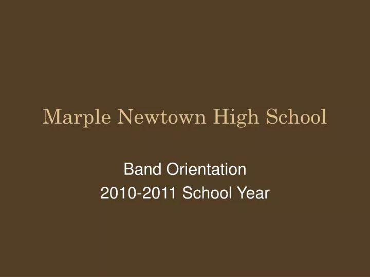 marple newtown high school