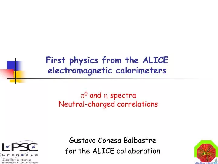 first physics from the alice electromagnetic calorimeters