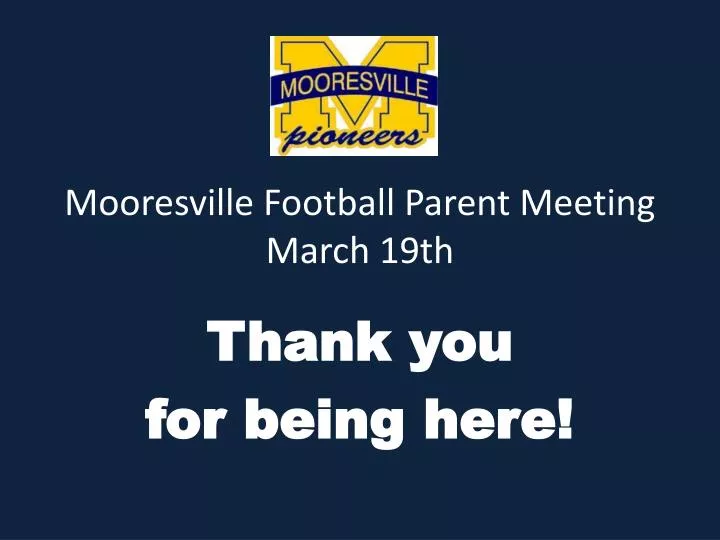 mooresville football parent meeting march 19th
