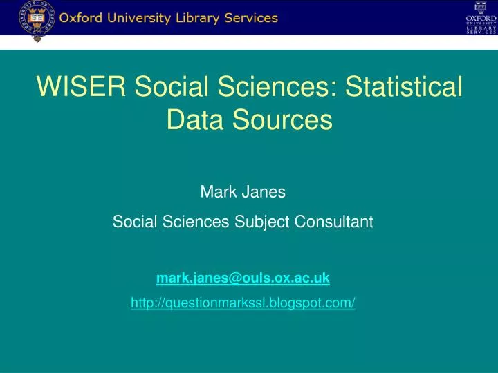 wiser social sciences statistical data sources