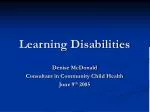 Learning Disabilities - slide 1