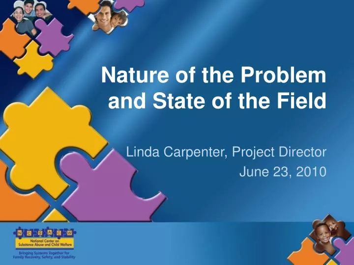 nature of the problem and state of the field