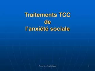 traitements tcc de l anxi t sociale