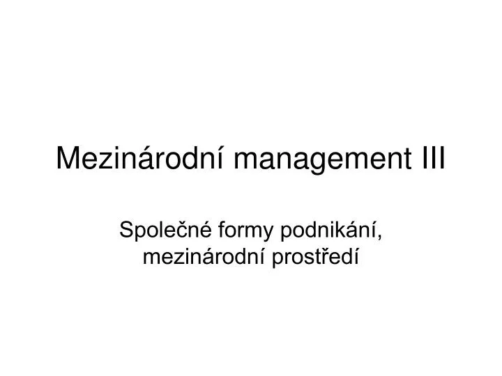 mezin rodn management iii