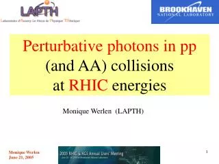 Perturbative photons in pp (and AA) collisions at RHIC energies