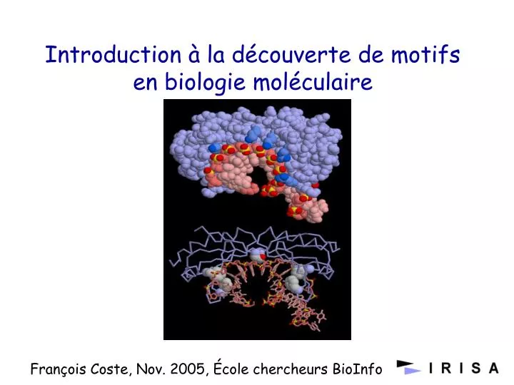 introduction la d couverte de motifs en biologie mol culaire