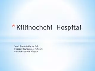 Killinochchi Hospital