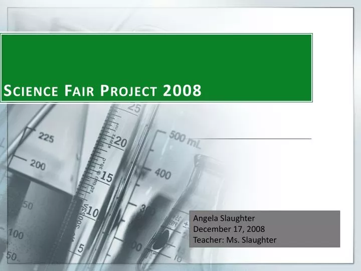 science fair project 2008