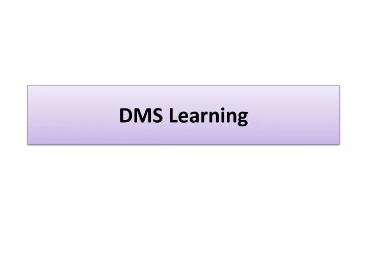 dms learning