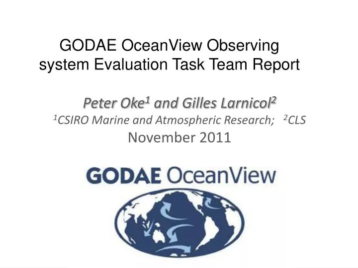 godae oceanview observing system evaluation task team report
