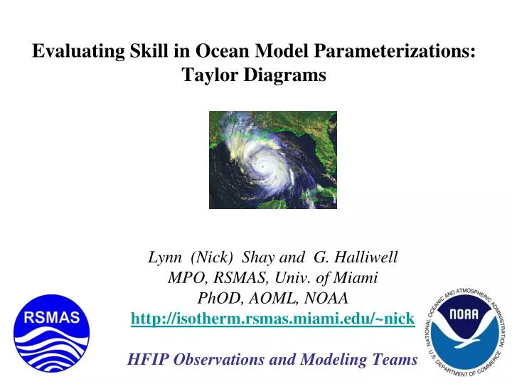 evaluating skill in ocean model parameterizations taylor diagrams