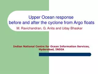 Upper Ocean response before and after the cyclone from Argo floats