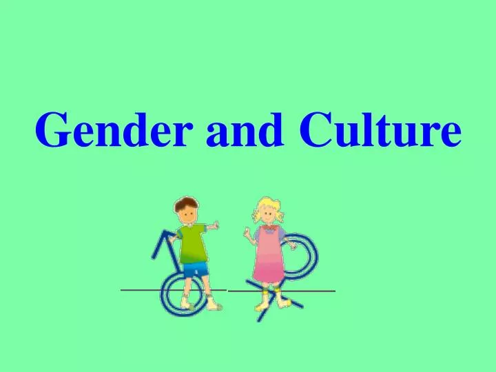 gender and culture
