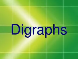 digraphs