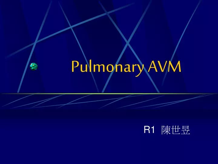 pulmonary avm