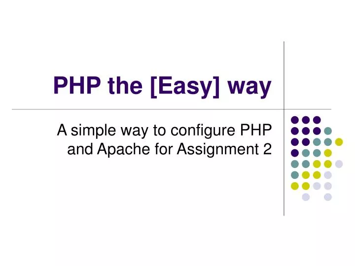 php the easy way