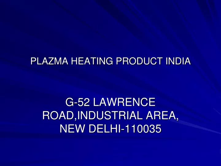 plazma heating product india